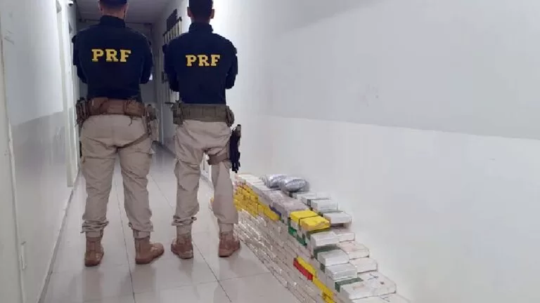 PRF apreende 250 quilos de entorpecentes em carroceria de caminhonete em Corumbá