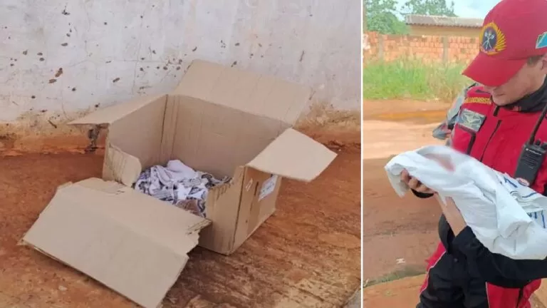 Recém-Nascido é abandonado dentro de caixa de papelão em Campo Grande