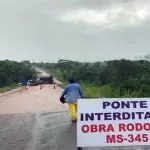 Chuvas provocam interdição de trecho entre Bonito e distrito de Águas do Miranda