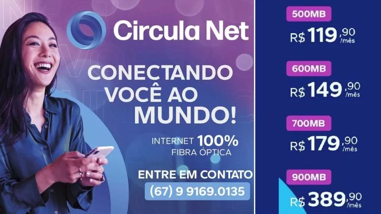 Circula Net a internet que cumpre o que promete tem o plano ideal em Corumbá e Ladário
