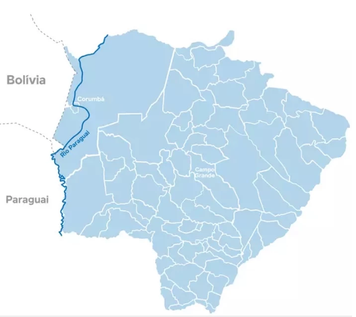 mapa recálculo de fronteiras