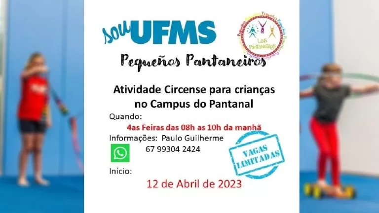 Atividades circenses para crianças na UFMS Campus Pantanal está com inscrições abertas