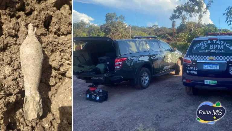 Artefato explosivo é encontrado em rua de Ladário e detonado pelo BOPE
