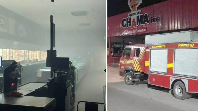 Dedetização de supermercado assusta moradores e mobiliza equipe do Corpo de Bombeiros