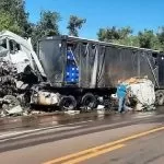 Acidente entre carretas deixa feridos na BR-262 em Mato Grosso do Sul