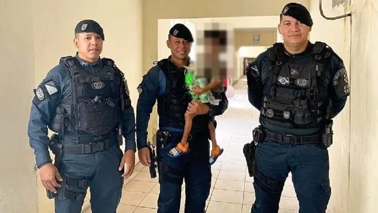 Equipe da Força Tática visita fã mirim na Santa Casa de Corumbá