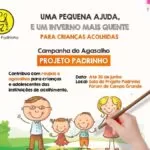 Projeto Padrinho pede doações de agasalhos para crianças acolhidas em Campo Grande