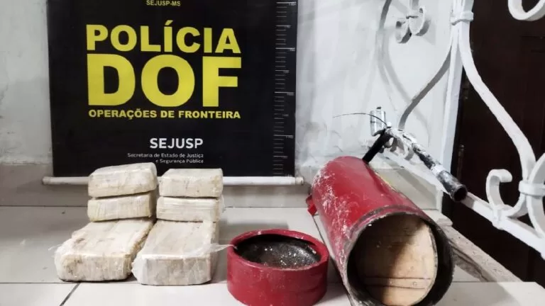 DOF: Mulher é presa com cocaína dentro de extintor de incêndio em ônibus na BR-262