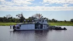 Leia mais sobre o artigo Marinha do Brasil realiza levantamento hidrográfico no Canal do Tamengo na Bolívia