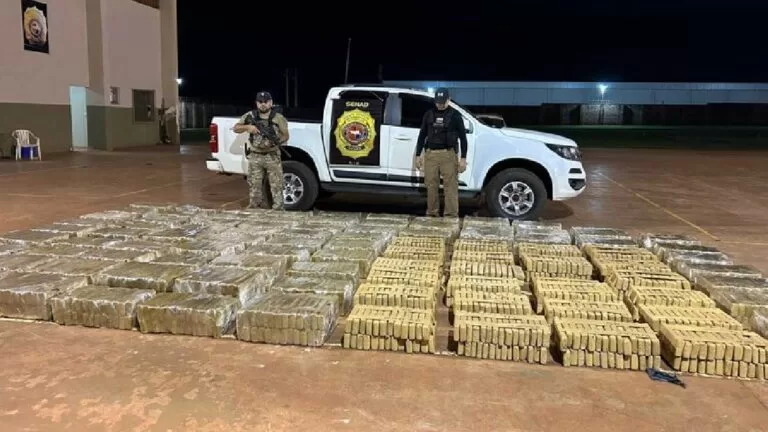 Operação conjunta entre Brasil e Paraguai apreende mais de quatro toneladas de maconha