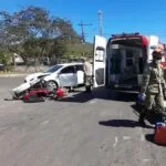 Motoentregador fica ferido em acidente de trânsito em Corumbá