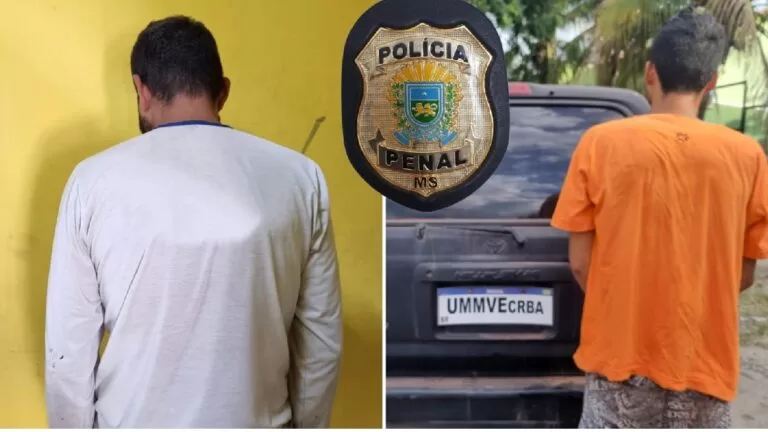 Polícia Penal prende dois foragidos da Justiça em Corumbá e Ladário