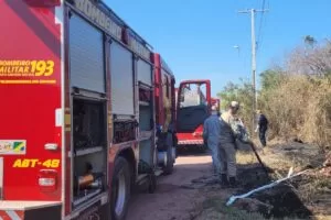 Leia mais sobre o artigo Incêndio em vegetação mobiliza equipes do Corpo de Bombeiros e Marinha em Ladário