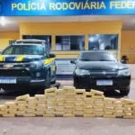 PRF apreende 72 Kg de cocaína e prende três indivíduos em Miranda