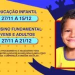 Rematrícula na rede municipal de ensino de Ladário inicia nesta segunda-feira