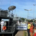 Marinha do Brasil oferece serviços gratuitos e visitação a navio histórico em Corumbá