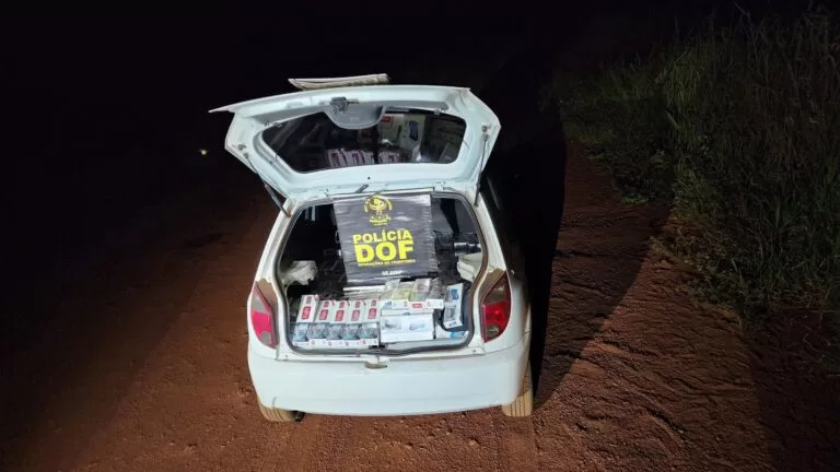 DOF apreende carregamento de cigarros contrabandeados do Paraguai