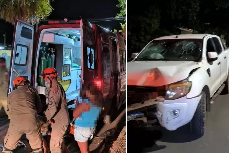 Motorista embriagado e sem CNH é detido após bater caminhonete em árvore