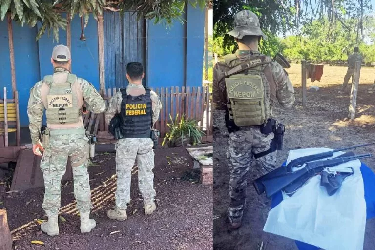 Operação da PF contra o trabalho escravo apreendeu armas e duas pessoas foram presas