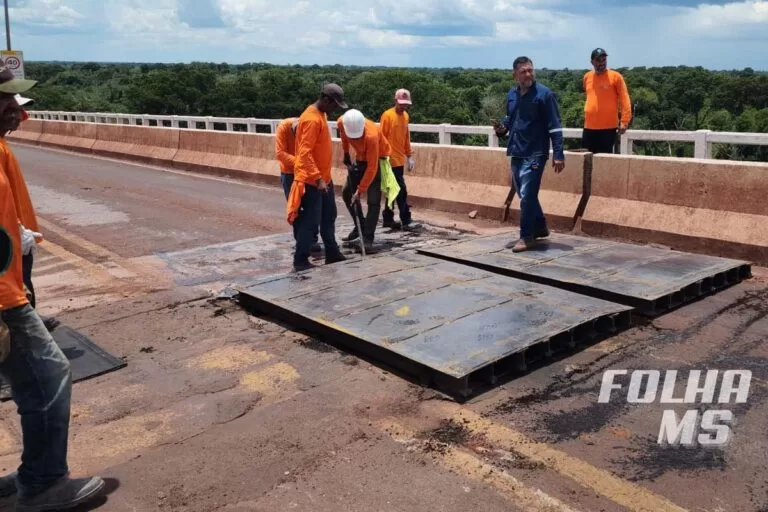 Obras na ponte sobre o Rio Paraguai poderá paralisar trânsito por até 72 horas