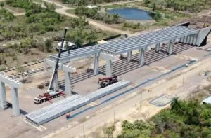 Leia mais sobre o artigo Obra da ponte da Rota Bioceânica está 43,6% concluída nas duas margens do Rio Paraguai