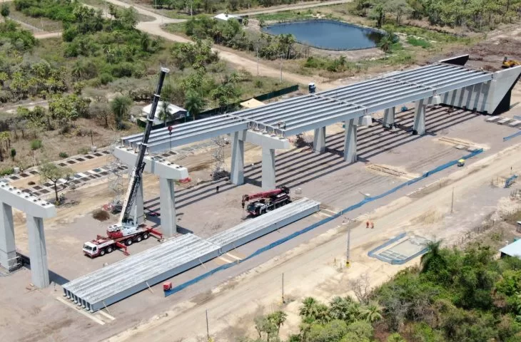 Leia mais sobre o artigo Obra da ponte da Rota Bioceânica está 43,6% concluída nas duas margens do Rio Paraguai