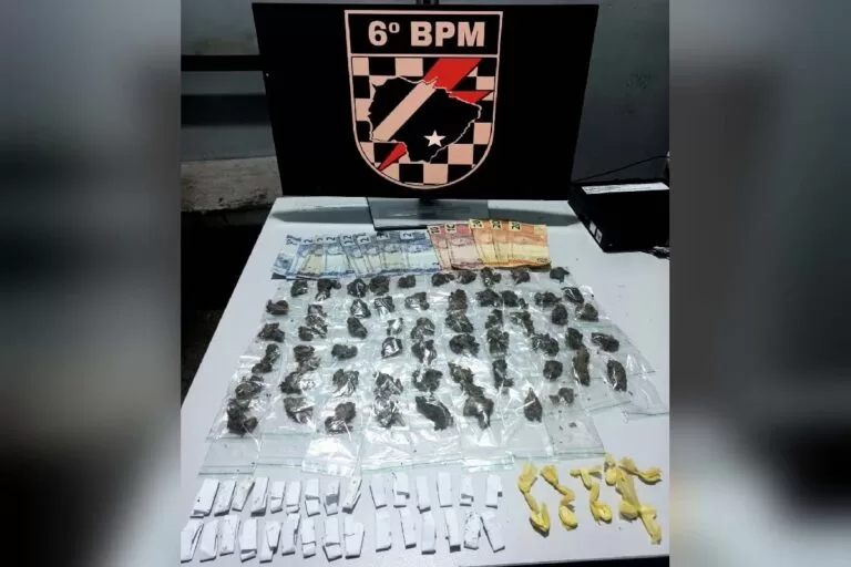 Força Tática apreende drogas e dinheiro em abordagem no Centro América