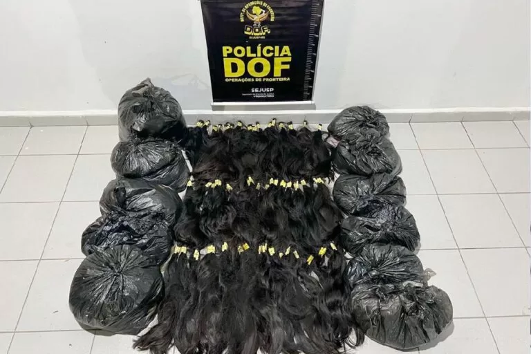 44 quilos de cabelo humano contrabandeados da Bolívia são apreendidos pelo DOF