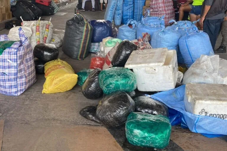 Ação conjunta da Receita Federal, MAPA e PM apreende quase 4 toneladas de contrabando em Corumbá