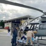 Idoso de 62 anos é resgatado de helicóptero pela Marinha no Pantanal após suspeita de AVC