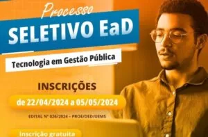 Leia mais sobre o artigo Seguem abertas até domingo as inscrições para graduação em Tecnologia em Gestão Pública