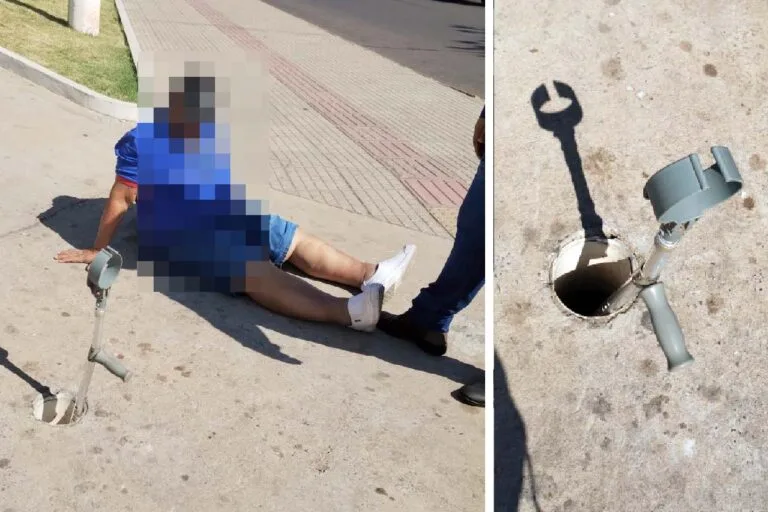 Vereador pede fechamento de buraco após acidente em calçada do Pronto-Socorro