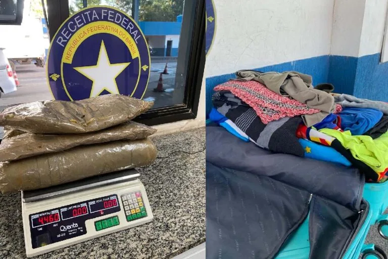 Passageiro boliviano é flagrado com 4,5 Kg de skunk em fundo falso de mala