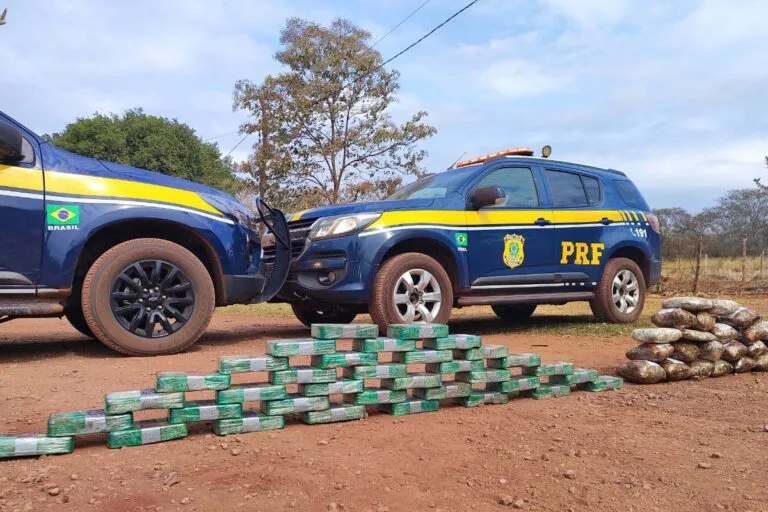 PRF apreende mais de 50 kg de entorpecentes escondidos em pneus de caminhão na BR-262