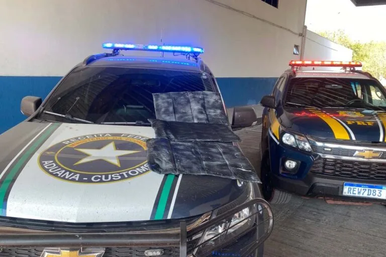 Receita e PRF apreendem drogas e 2 toneladas de mercadorias na fronteira