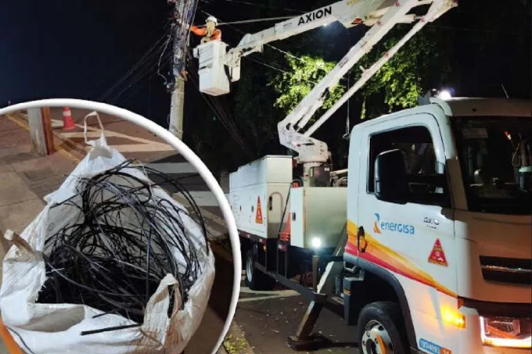 Após intervenção do deputado Paulo Duarte, Energisa retira fios clandestinos