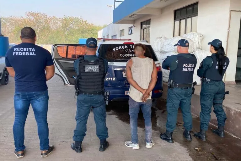 Foragido da Justiça é preso pela Receita e PM ao tentar atravessar fronteira em Corumbá