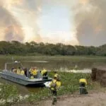 Marinha auxilia brigadistas do Prevfogo/Ibama em combate a incêndios no Pantanal