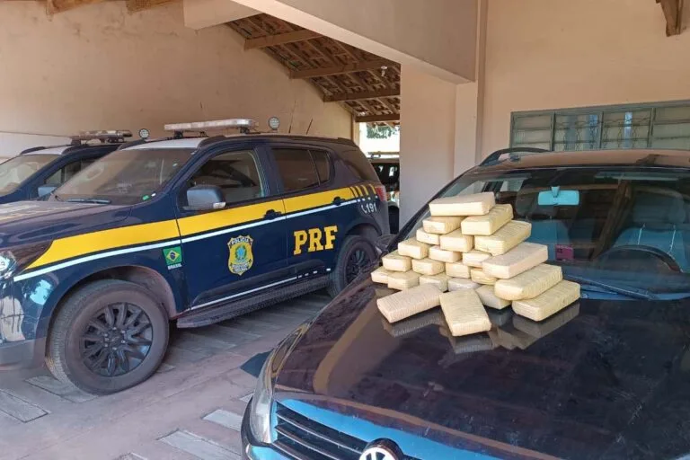Polícia Rodoviária Federal prende homem com 27 kg de cocaína na BR-262