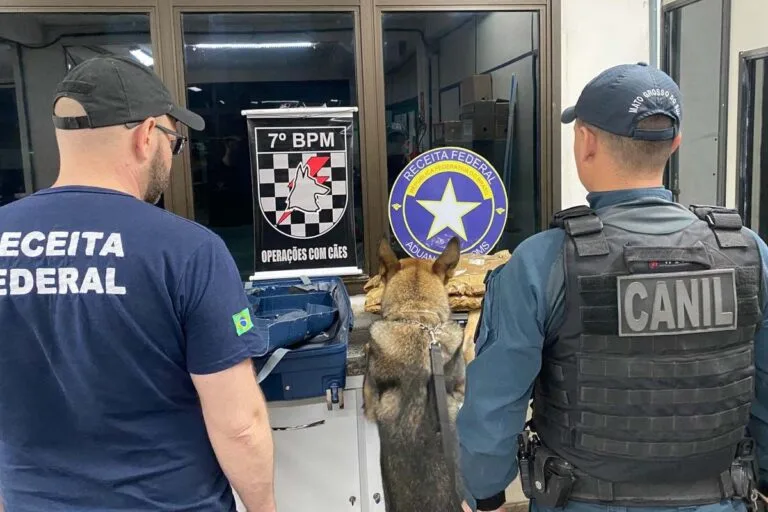 Receita Federal e PM apreendem contrabando e drogas na BR-262