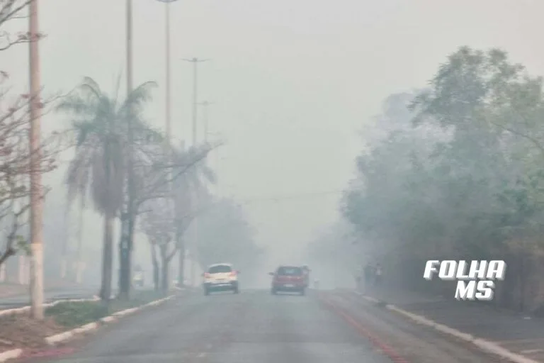 Corumbá enfrenta novamente fumaça das queimadas e altas temperaturas