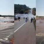 Rompimento de barragem em Jaraguari causa interdição da BR-163