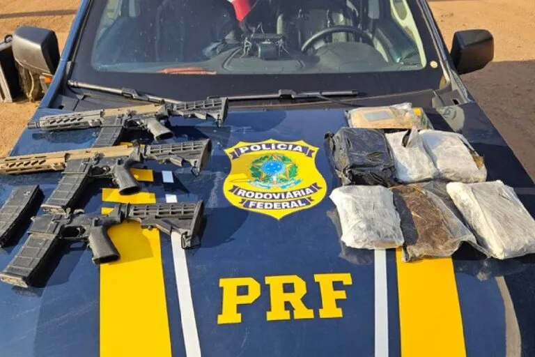 PRF Apreende Armas e Drogas Ocultas em Veículo na BR-163 em Campo Grande