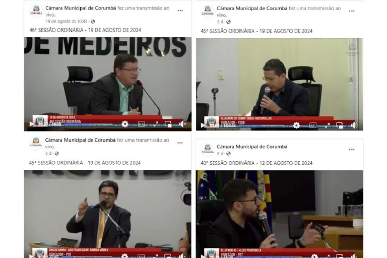 Câmara de Corumbá contrata empresa por R$ 350 mil para transmitir sessões online