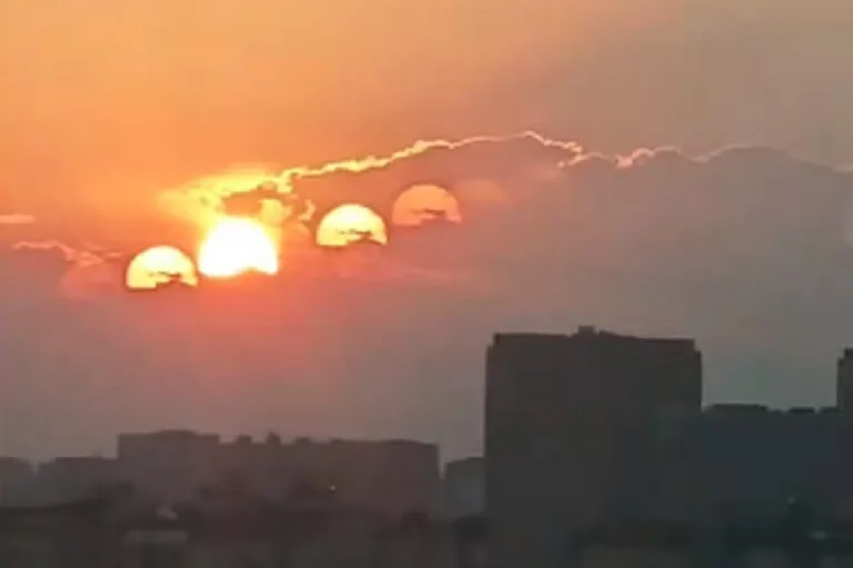 Imagem com sete sois surge no céu da China e intriga internautas