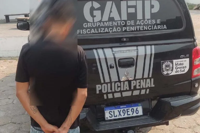 Polícia Penal prende foragido no bairro Maria Leite, em Corumbá