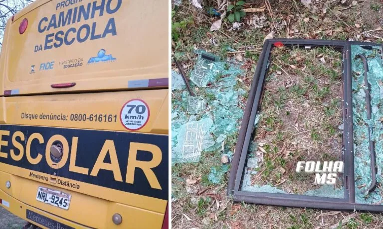 Ônibus escolares são alvos de vandalismo em Ladário