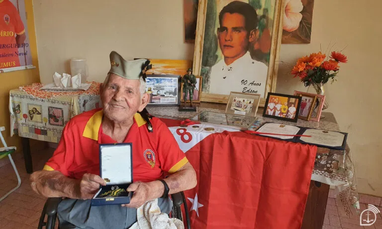 Veterano da Marinha, fuzileiro comemora 100 anos em cerimônia especial em Ladário