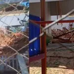 Teto de escola desaba em Miranda e feriado livra alunos de tragédia maior