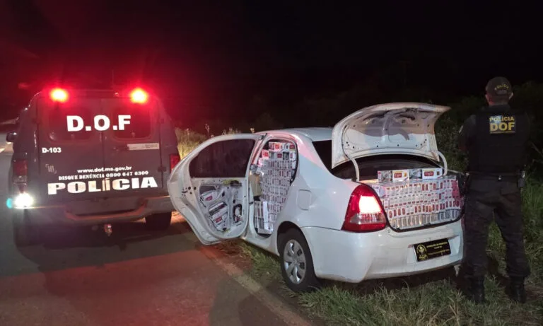 Polícia apreende 2.100 pacotes de cigarros contrabandeados em Ponta Porã